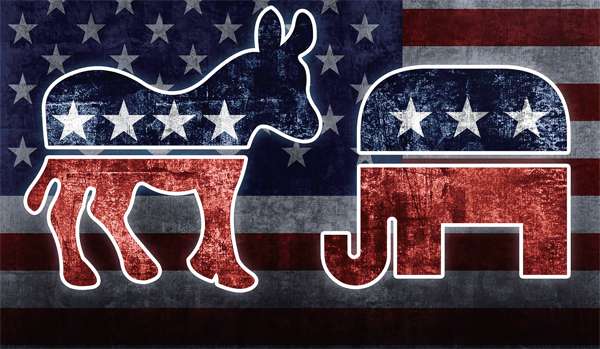 「内战」前夕,美国形成「民主党」和「共和党」两党并立的格局,并且
