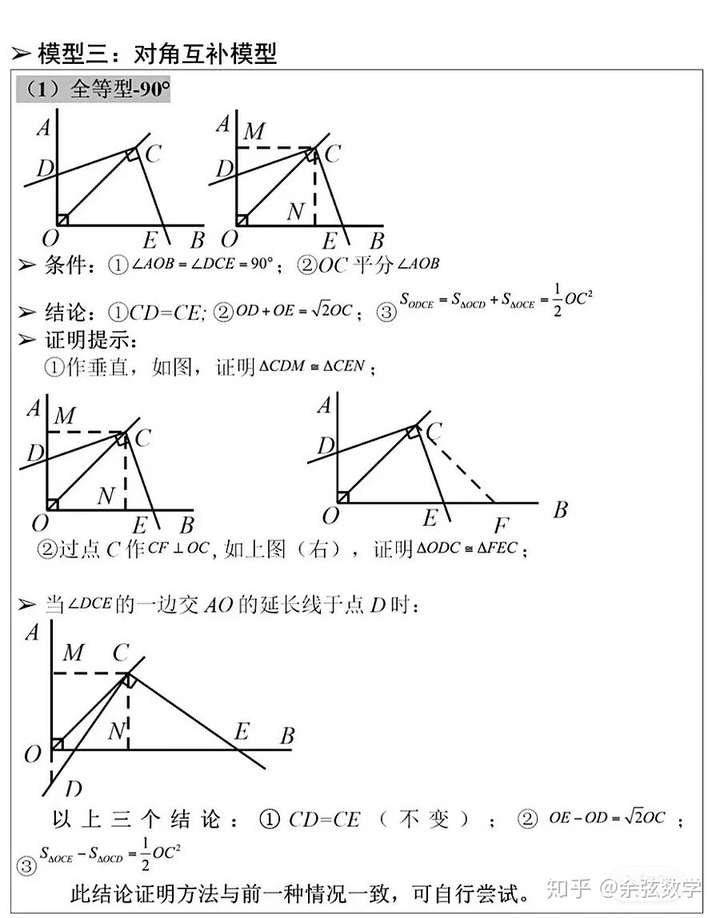 中考|初中数学几何逆袭必须总结的9个模型