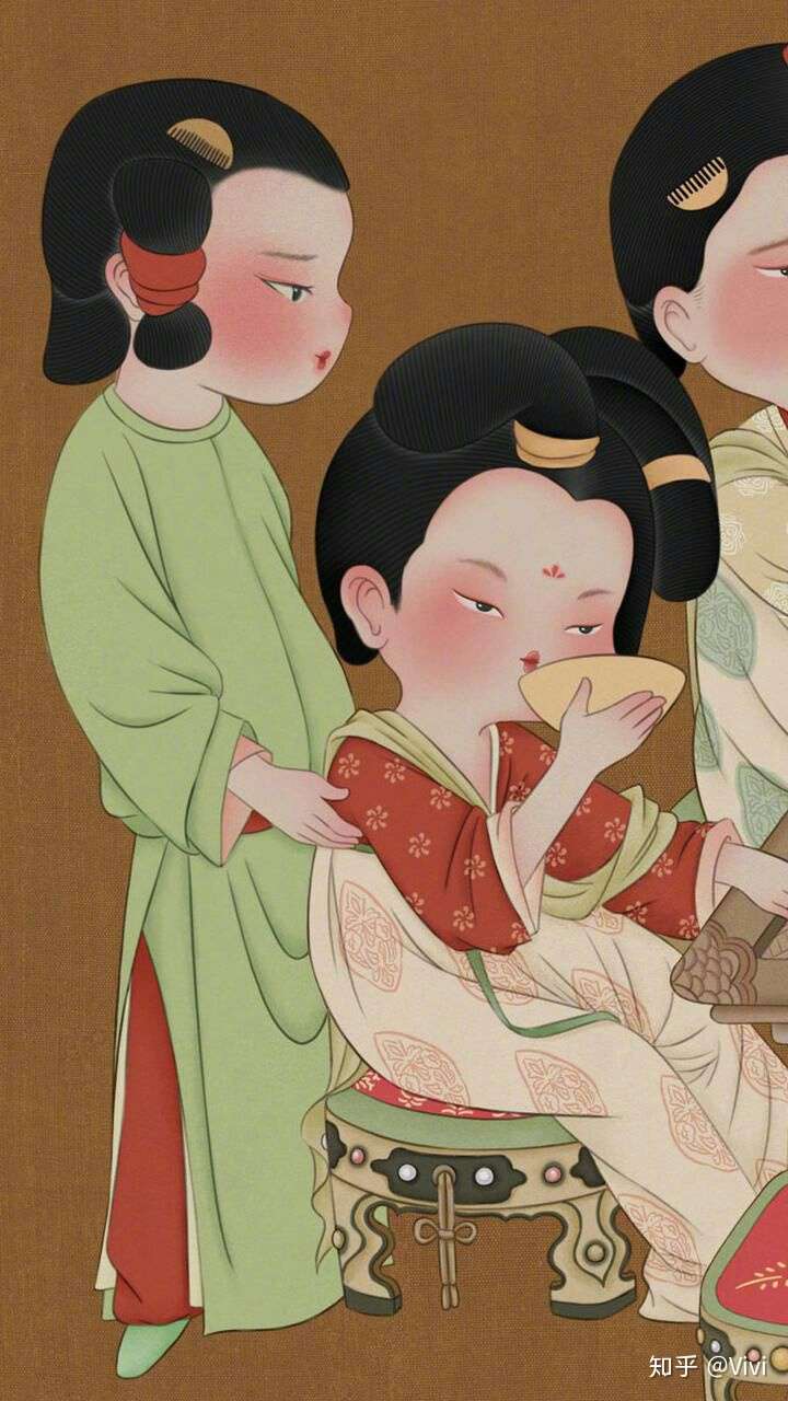 抱来了 and then 下面是q版滴《唐代雍容华贵唐宫仕女图》9张 从