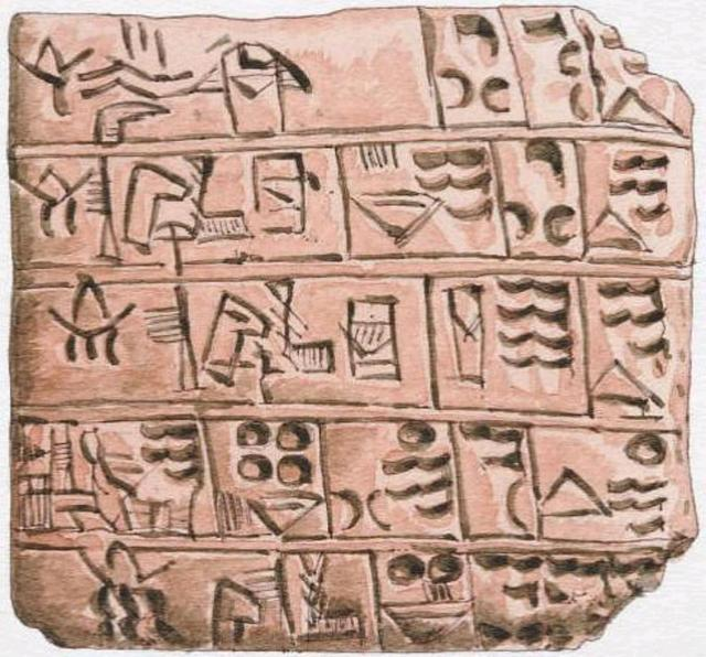 目前人类发现的最早的文字是苏美尔文明的楔形文字,距今5000～6000年