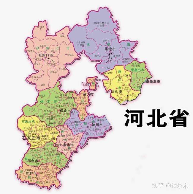 首先是一张河北省的地图