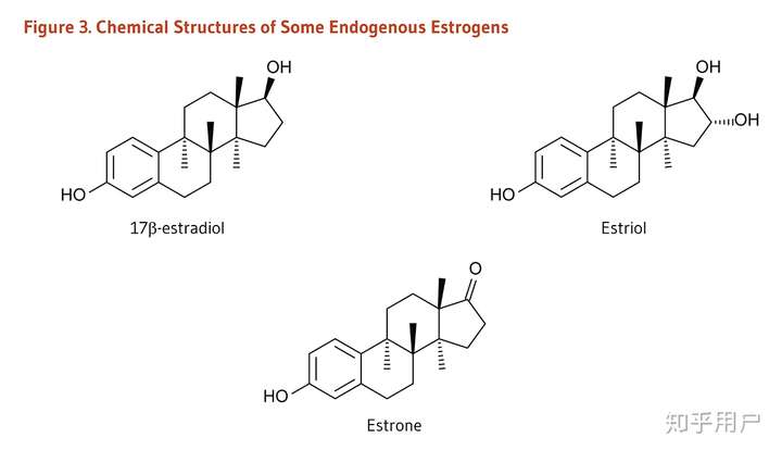 这个图是人体内一些雌激素的结构图 ref