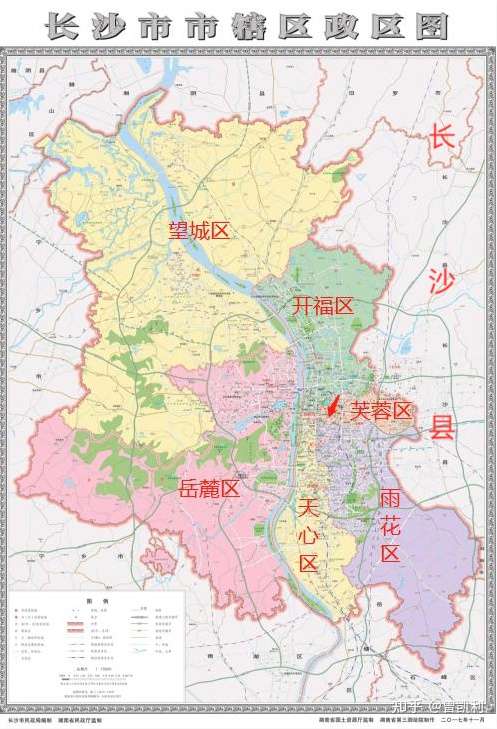 长沙市市辖区域(另含长沙县)