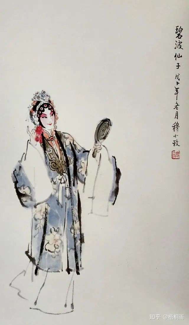 谁能分享几副好看的戏曲水墨画?