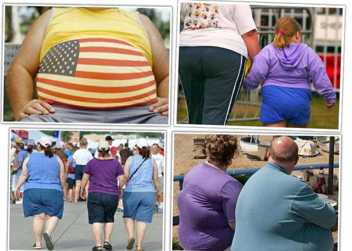 太多美国人超重,面临着肥胖问题.他们体型巨大!