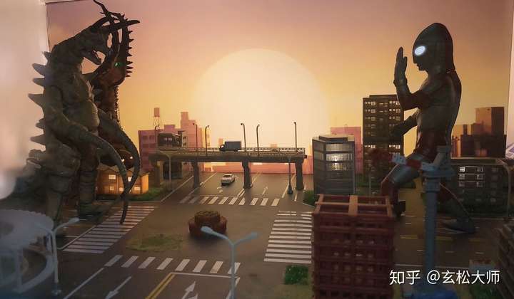奥特迷飘过,因为喜欢奥特曼自学了场景制作,研究构图啥的,最后成功