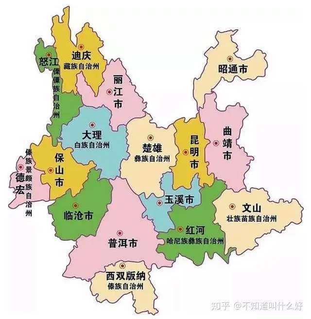 2.云南省丽江市玉龙纳西族自治县和永胜县被大理州隔开 3.