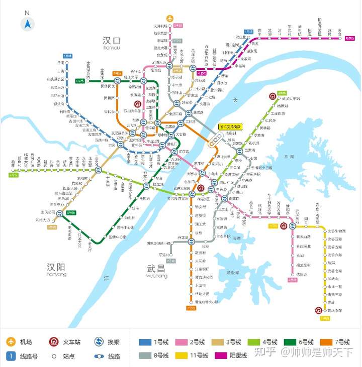 武汉市地铁路线分布图