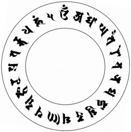 悉昙文写的佛教梵语咒文,这个是光明真言