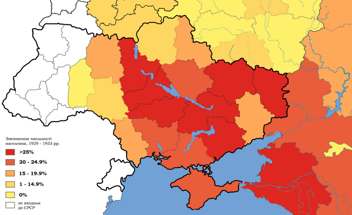 乌克兰大饥荒中,受影响最大的东乌克兰地区损失了超过1/4的人口