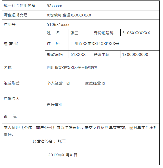 个体户申请注销登记,应当向登记机关提交税务机关出具的《清税证明》