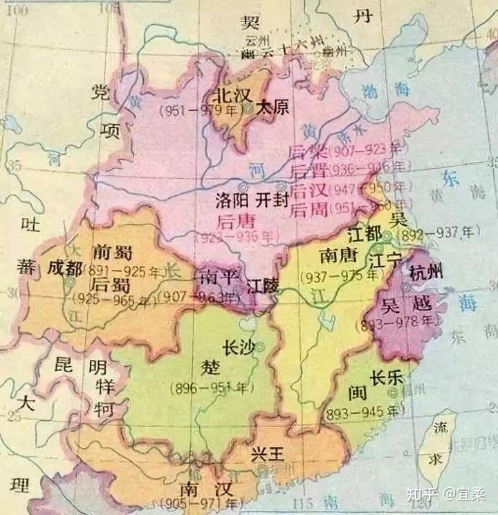 五代十国时代的"江南".南唐灭亡前夕,李煜去国号,称"江南国主".