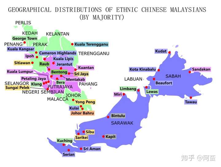 马来西亚华人的各大方言分布与通行现况