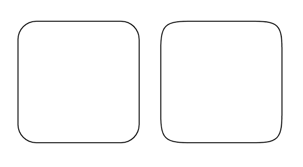 ios7的圆角图标是怎样一个图形