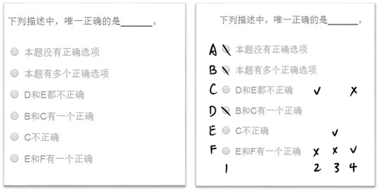 一道逻辑题,2015阿里校招,下面哪个选项是对的?