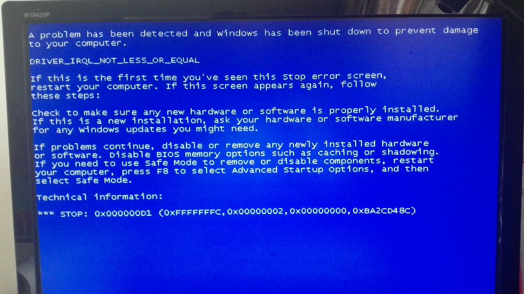 神告诉我,我的电脑为什么会蓝屏0x000000D1,