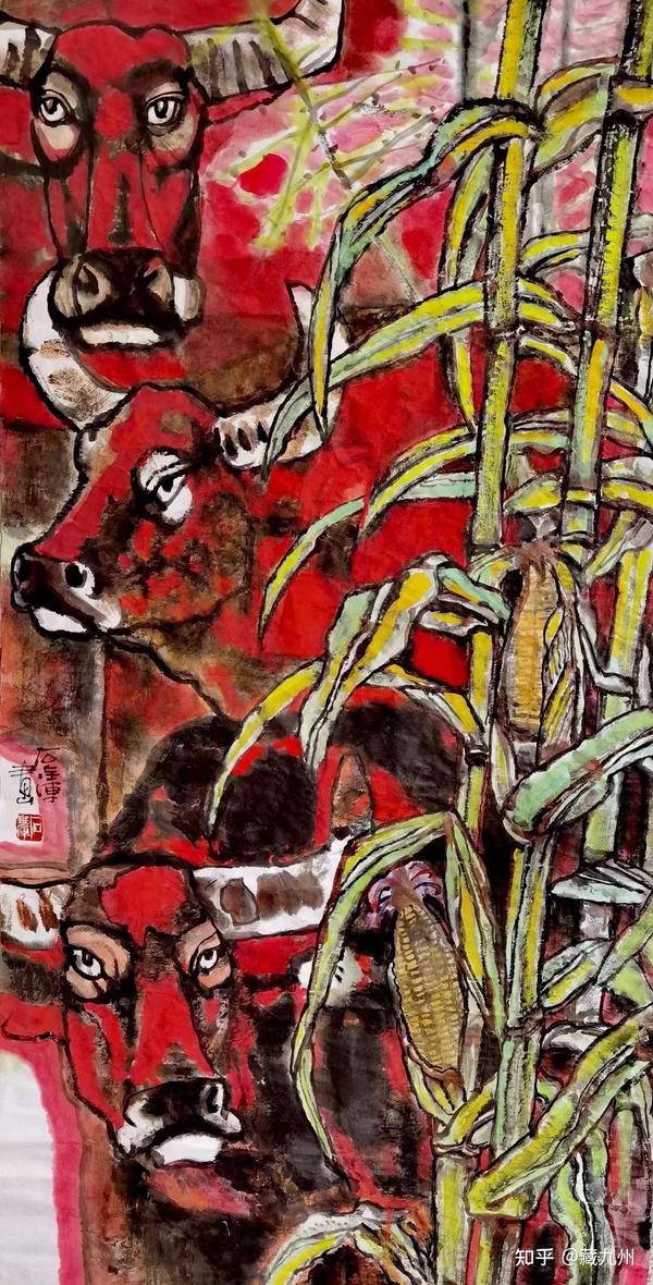 今言画牛一人,画家金石(石金库)作品欣赏!