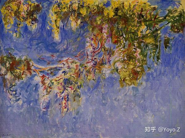 莫奈逝世后,《紫藤》与其他画作一起被弃置在吉维尼的画室