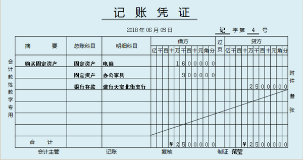 1,记账凭证的种类 2,通用记账凭证 1,6月1日,接受投资500000元:其中