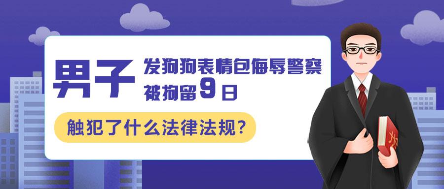 男子发狗狗表情包侮辱警察,被拘留9日,触犯了什么法律