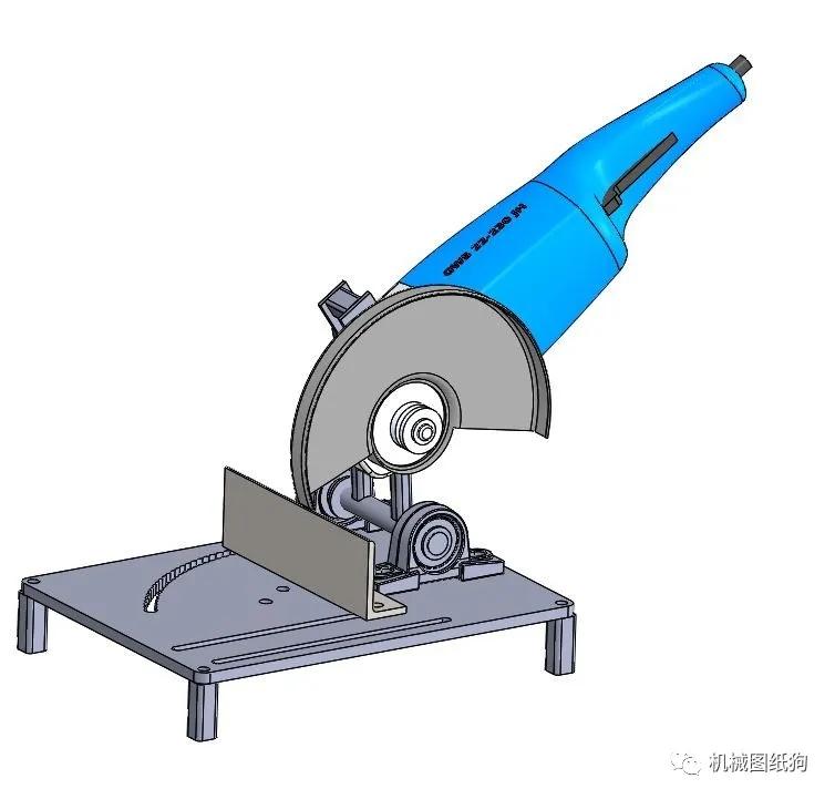 【工程机械】diy角磨机支架3d数模图纸 step格式