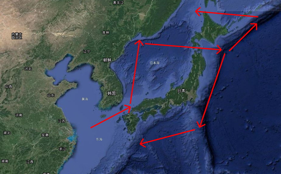 中俄海军10艘舰艇同时通过大隅海峡如何看待此次联合巡航的路线