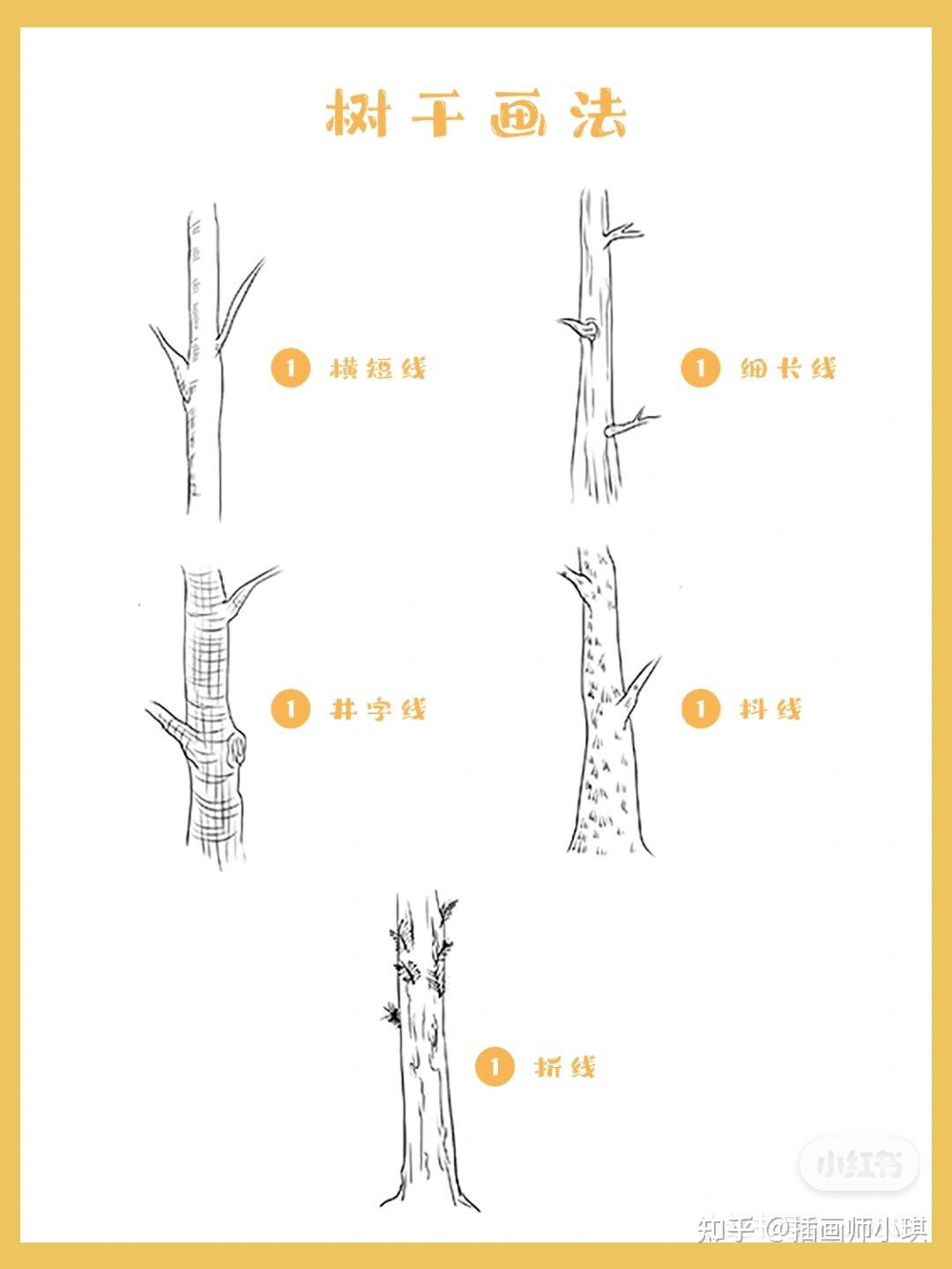 零基础学插画|一看就会的大树画法