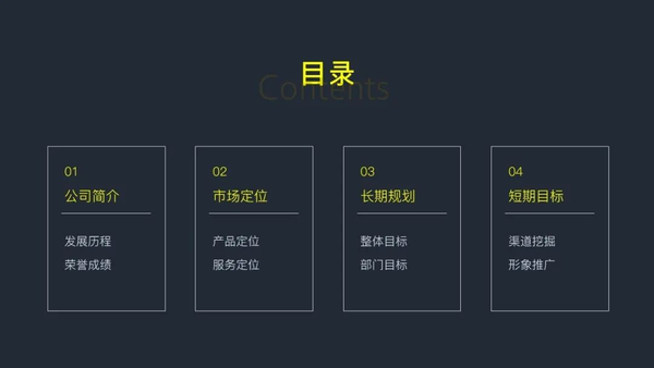 ppt 目录页 素材模板