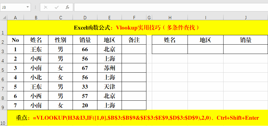 excel函数公式vlookup函数实用技巧解读