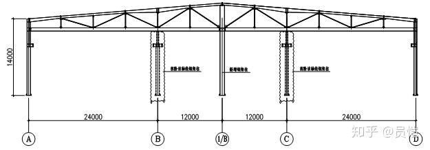 某多跨门式刚架仓库抽柱变跨度改造设计