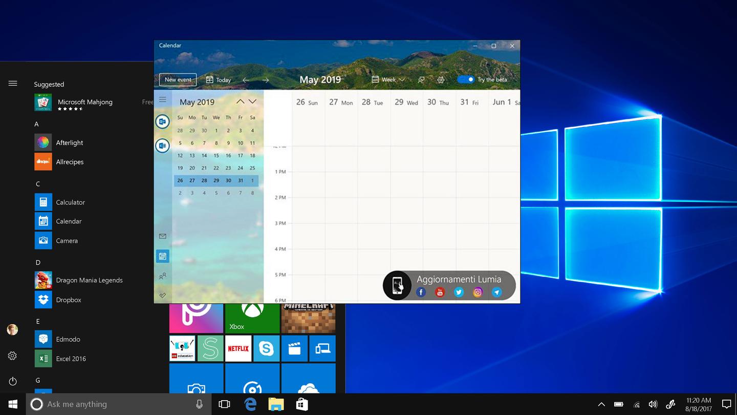 新ui高大上windows10全新日历界面大曝光