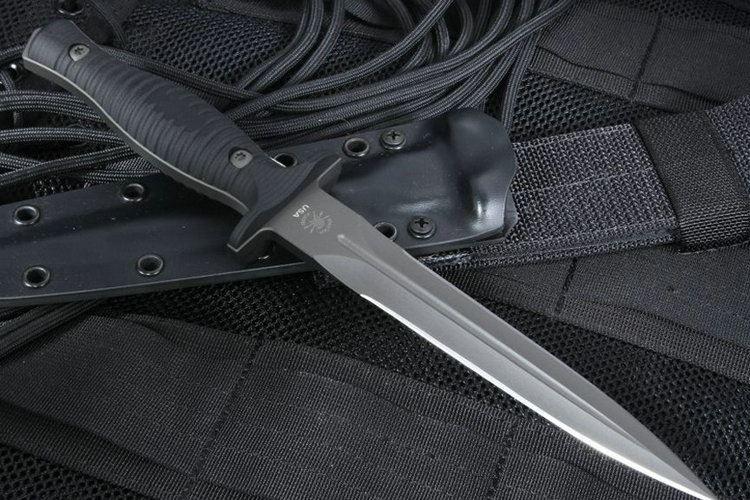 美国斯巴达spartan-george v-14 dagger 双刃全黑色精英作战匕首