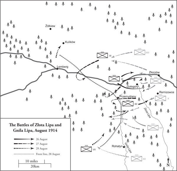 8月26日—8月28日格拉尼利帕河战役,也被称之为第一次伦贝格之战