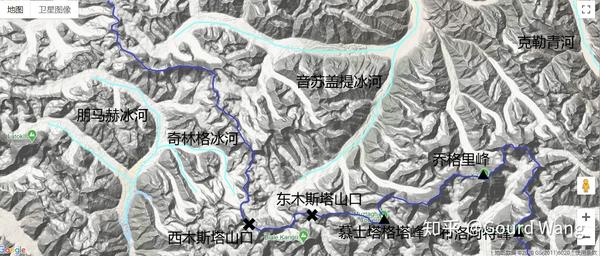 从喀喇昆仑大分水岭到乔格里峰