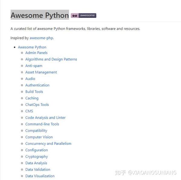 4. awesome python 的中文翻译 https://github.