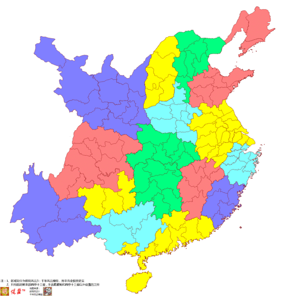 明朝实际上只有以上图中的两京十三省作为最稳定的版图,其余地方都没