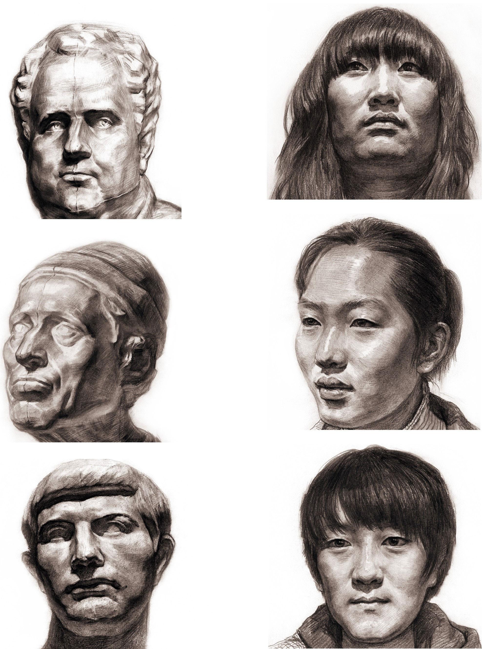 5 头部的透视关系 - 美术技法快速入门:人物头像和