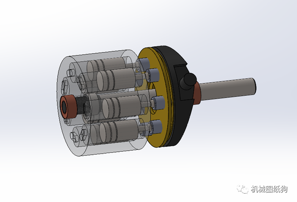 泵缸阀杆variableaxialpiston可变轴向柱塞泵3d图纸step格式