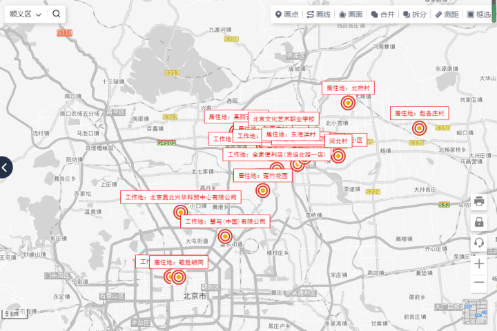北京最新确诊病例居住地,工作地分布图出炉