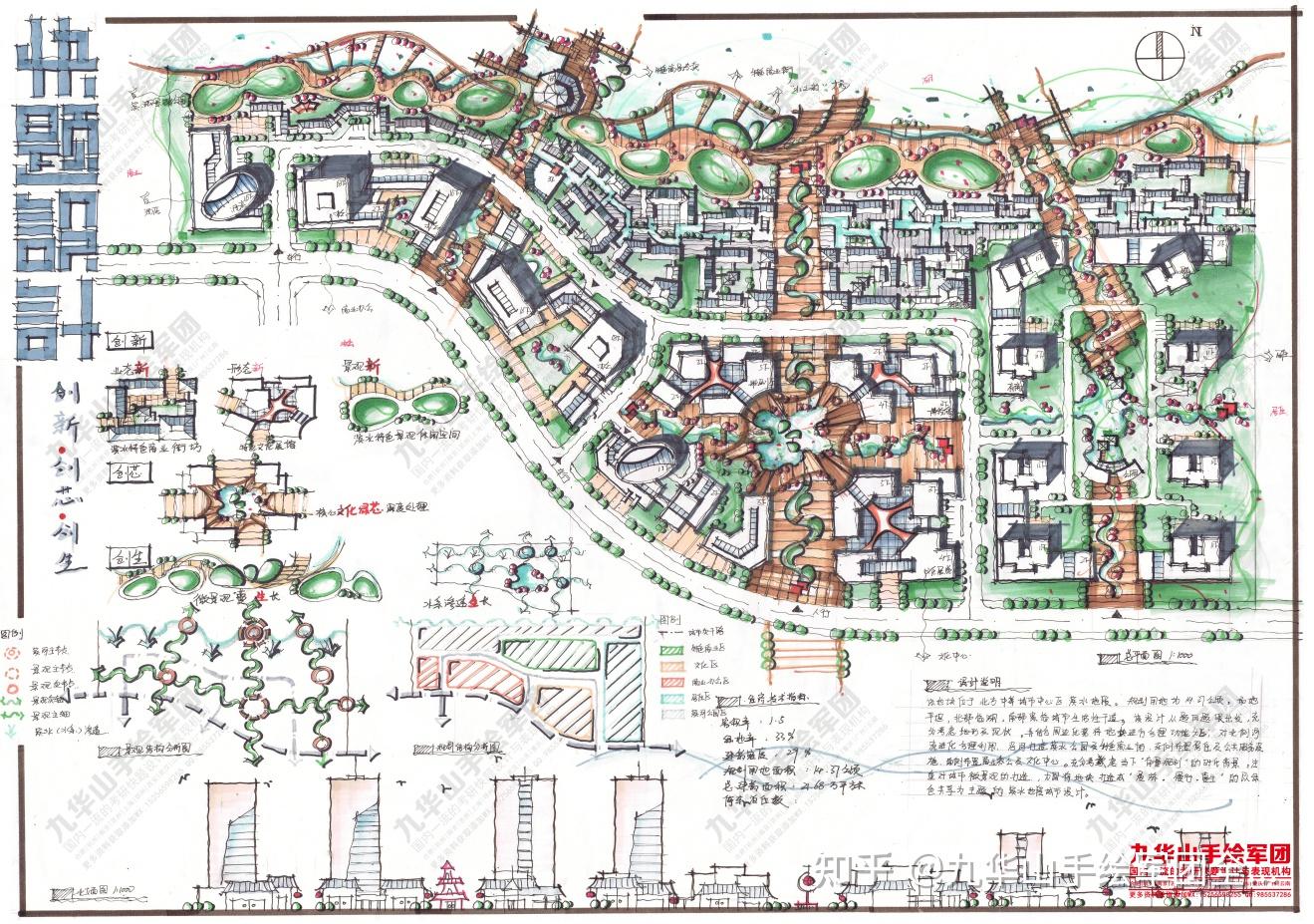 九华山手绘军团城乡规划快题分析第二波