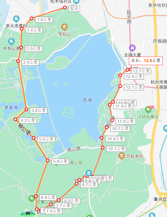 杭州自行车骑行路线·第2弹:西湖南侧全程绿植高覆盖