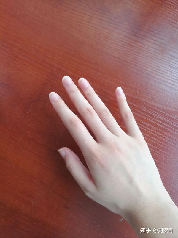 手指乍看比别人长,实际上是手掌小,手指细,手背偏白而已.