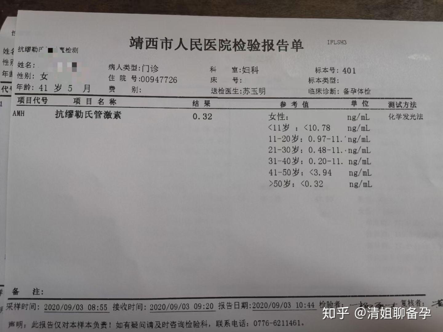 32,调理50多天复查amh提高到0