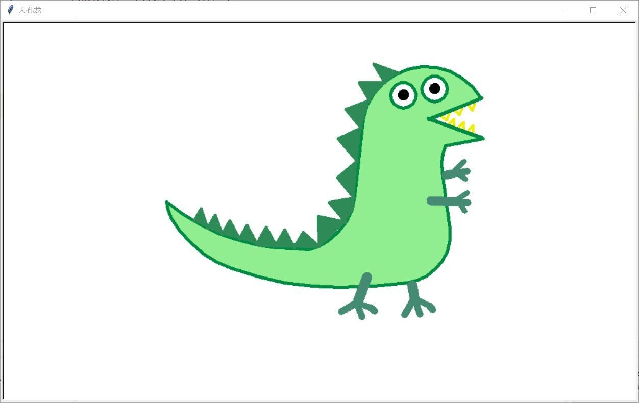 用python画简单的动物,用python画熊猫 妹妹画的小恐龙和我用python画的小恐龙你更加喜欢谁的78