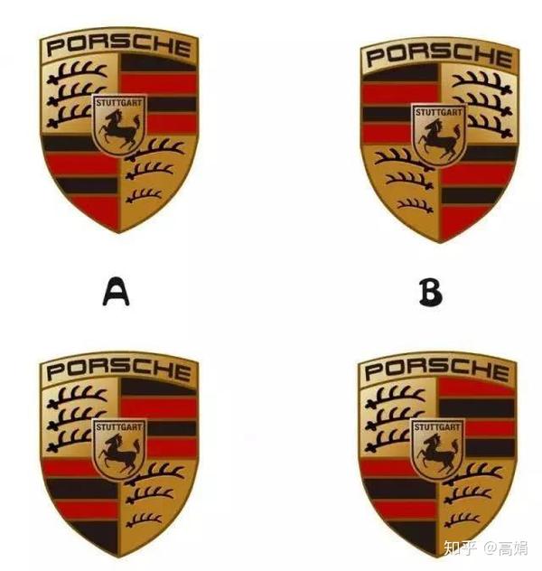 2,下面4个哪个才是保时捷的标志