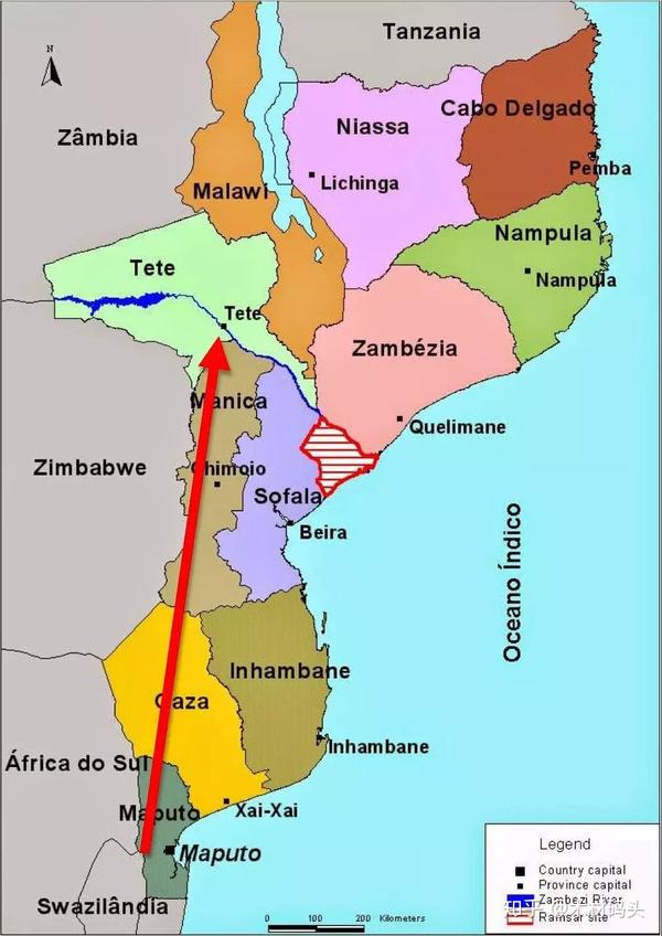 【下图:太特省(tete)在莫桑比克的位置【下图:莫桑比克太特省马坎