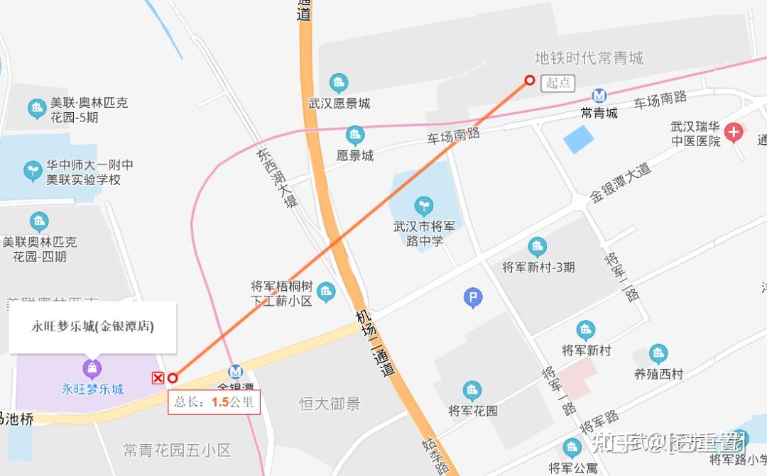 5公里,到武汉客厅直线距离仅约2公里,武汉客厅旁的梦想特区也规划有