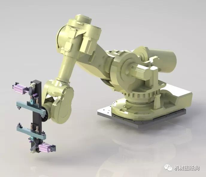 【机器人】abb机器人夹爪3d数模图纸 solidworks设计