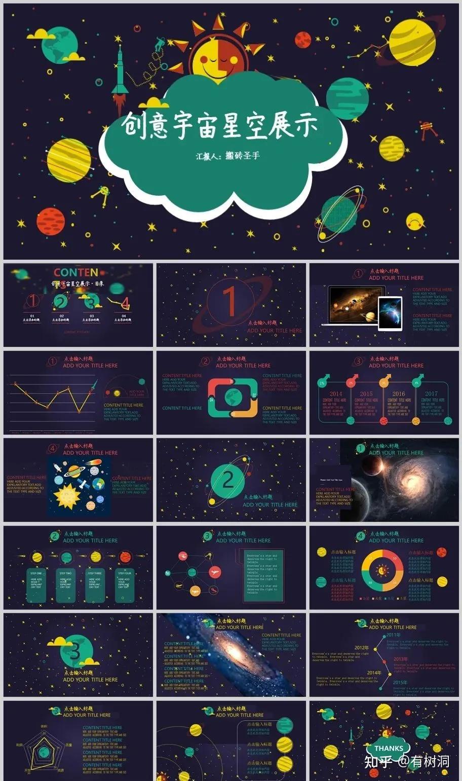 10套宇宙太空主题ppt模板