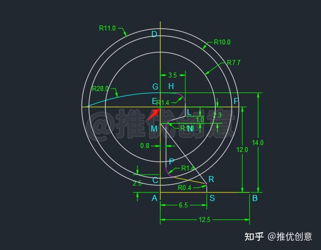 工程制图中中国铁路路徽怎么画啊